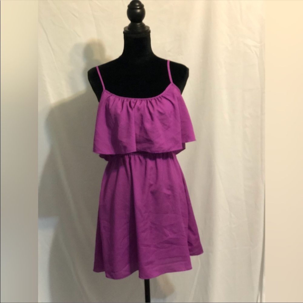 Purple ruffle dress